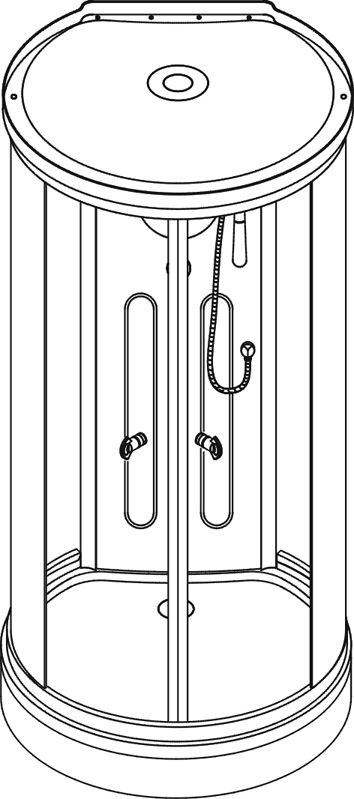 Integral shower room